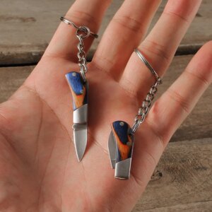 Stainless Steel Unboxing Mini Knife Sharp Portable Folding Small Blade Portable Keychain Small Hanging Outdoor Camping Knife