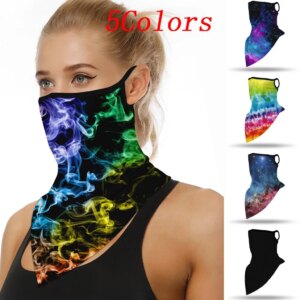 Summer Outdoor Riding Mask Neck Protection Sunscreen Mask Motorcycle Earmuffs Reusable Respirators Mask Cotton