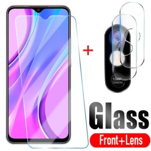 Tempered Glass For Xiaomi Redmi 9A 9C 9i Redmi 9 Prime 9AT Screen Protector Glass For Redmi Note 9 Pro Max + Camera Lens Film