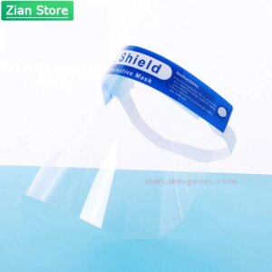Transparent Face Shield Protective Mask Anti-fog Anti-spray Environmental Anti-soot Screen HD Isolation PET Protection Lens