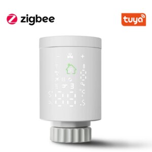 Tuya Smart ZigBee Radiator Actuator Programmable Thermostat Thermostatic Radiator Valve Temperature Controller Support Alexa
