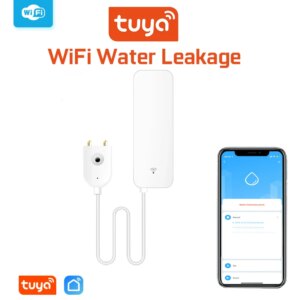 Tuya Wifi Water Leakage Alarm Independent WIFI Water Leak Sensor Detector Flood Alert Overflow Security Alarm System Tuya Smart
