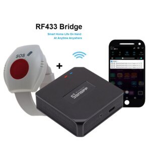 WIFI SOS Button for Elderly RF 433mhz Panic Button Emergency Alarm Wirelss Watch Bracelet Old People Android IOS APP