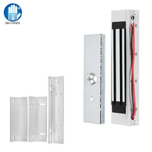 Waterproof Magnet Lock 180KG/350lbs Electric Magnetic Lock DC 12V Electromagnetic Locks ZL Bracket for Wooden/Metal Door Access
