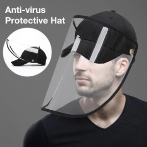 Women Men Outdoor Anti-Spitting Anti-saliva Protective Hat Removable Safety Face Shield Visors cap Anti-Fog Dust Cycling hat
