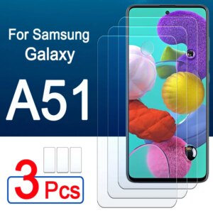 galaxy a51 Protective Glass on for samsung a 51 51a screen protector armor sheet tempered glas film samsunga51 galaxya51 1-3pcs