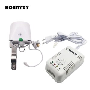 1/2" Smart Household Gas Leak Detector Pipeline Manipulator with Gas Leak Sensor for Automatic Shutoff Valve DN15 Security Alarm