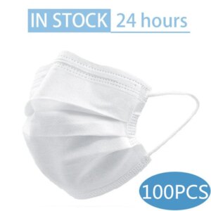 10-200PCS White Face Mask Disposable Mouth Mask Anti Dust 3 Ply Masque Soft Safety Protection Adult Masks Breathable Mascarillas