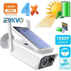 1080P Full HD Solar IP Camera Waterproof Home Security 2MP Camera Security Network Outdoor Security WiFi IR Monitor Night Camera