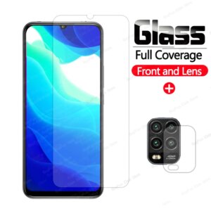 2 in 1 Tempered Glass On For Xiaomi mi 10 lite 5g Screen Protector For Xiaomi mi 10lite mi10 light 6.57'' M2002J9G Glass Film