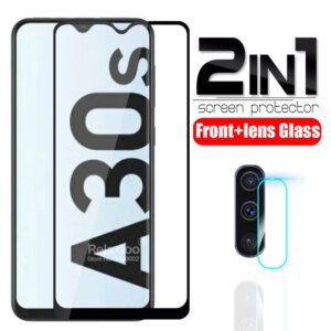 2 in 1 camera lens protective Glass For samsung Galaxy a30s Glass screen protector on samsun a30s a 30s a307F tempered Glas Film