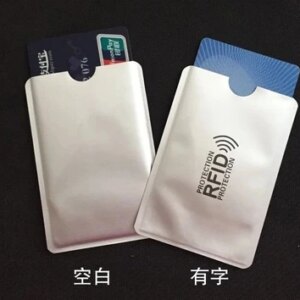 200pcs rfid jammer signal blocker rfid card protection protector anti scan rfid sleeve credit cart contactless protected bag