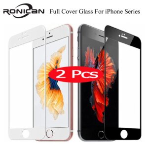 2Pcs 9H Full Cover Tempered Glass For iPhone 7 8 Plus X XS Max XR 5 5s 6 Screen Protector Protective Film For iPhone 11 Pro Max