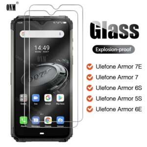 2Pcs Tempered Glass For Ulefone Armor 7E 7 6S 6E 5S X5 Screen Protector For Ulefone Armor 7E 7 6S 6E 5S X5 Protective Glass Film