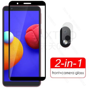2in1 camera lens protector for samung galaxy a01core a 01 core 2020 glass phone screen film on samsun a01 core sm-a013f/ds 5.3''