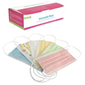 30pcs Adult Multicolor Three Layers Non-woven Disposable Protective Mask Filtration Women And Men Breathable Solid Face Cover