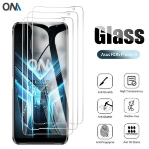 3Pcs Tempered Glass For Asus ROG Phone 3 Strix Glass Screen Protector Glass for Asus ROG Phone 3 Strix Edition Protective Film