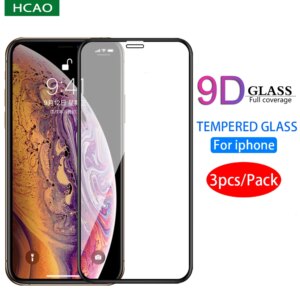 3pcs/Pack HCAO protective glass for iPhone 6s 7 8 plus X XS 11 pro MAX glass on iphone XR XS MAX 11 Pro MAX 11 screen protector