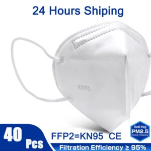40 Pcs FFP2 KN95 Face Masks masque Anti Flu Dust Mask Facial Protective Mask 95% Filtration maske Safety Mouth Mask Mascarillas