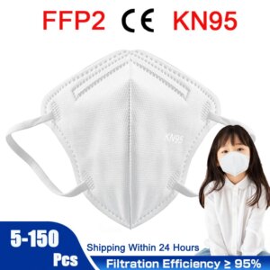 5-150 Pcs KN95 mascarillas FFP2 Mask maske Children's Masks CE 95% Filtration Boy and Girl Reusable маска Kids Face Masks masque