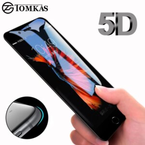 5D Round Curved Tempered Glass For iPhone 6 6s 7 8 Plus X XR Xs Max 11 Pro Glass Screen Protector for iPhone 11 12 Pro Max Mini