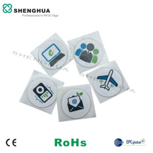 6pcs/ lot Passive HF Wireless RFID Bluetooth Android NFC Sticker Label With Logo Printing Strong Adhesive For Access Control