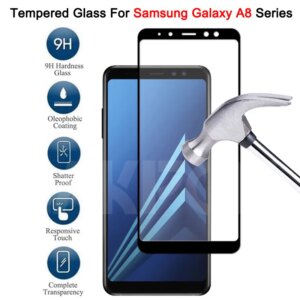 99D Protective Glass On the For Samsung Galaxy A6 A8 J4 J6 Plus 2018 A5 A7 A9 J2 J8 2018 Tempered Glass Screen Protector Film