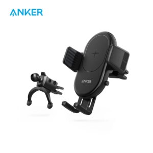 Anker PowerWave Fast Wireless Charger with Air Vent Phone Holder Qi Certified for iPhone 11,Galaxy ,LG and ALL Qi-Enabled Phones