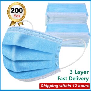 Disposable Masks 3-layer Non-Woven Masks Anti Dust Mouth Face Mask Protection Soft Protective Mask
