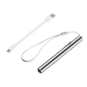 Medical Handy Pen Light USB Rechargeable Mini Nursing Flashlight LED Torch + Stainless Steel Clip Quality & Professional