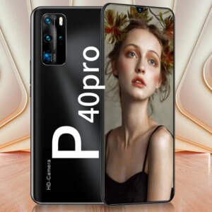 Newest 7.7 Inch P40pro Android 10.0 Waterdrop Smartphone 8GB 256GB Snapdragon 865 Deca Core 6800mAh 4 Camera Dual SIM 4G LTE HD