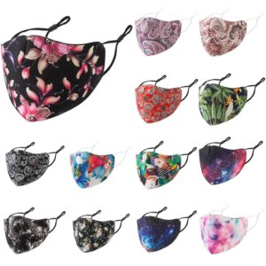 PM2.5 Breathable Flower Face Mask Printed Masks Fabric Protective Dust Mouth Cover Washable Reusable Face Mouth Mask Mascarilla