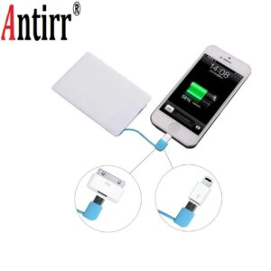Portable Mini Ulter Slim Credit Card Wallet Size Power Bank 2600mAh Cell Phone Travel Charger External Battery