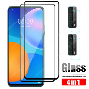 Protective Glass For Huawei P Smart 2021 Glass Camera Protectors On For Huawei P Smart 2021 Safety Front Screen Tempered Film