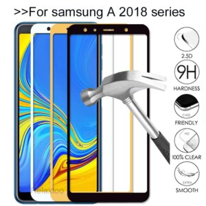 Protective Glass for Samsung galaxy a8 a7 a6 a9 plus 2018 tempered glas tremp a9200 a750 a 7 8 + Screen Protector on Samsun Film
