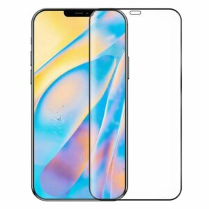 Protector de Pantalla para iPhone 12 Pro (6.1'') Vidrio Cristal completo cubre todo Negro Full Glue
