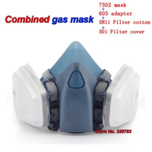 SJL 7502 mask + 603 adapter + 5N11 Filter cotton + 501 Filter cover respirator mask against dust respirator dust mask