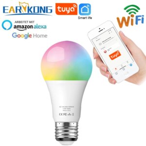 Tuya Lamp Smart WiFi Bulb E27 Compatible With Alexa Google Home Tuya APP Timer Dimmer For AC 100-240V 7.5W