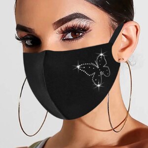 Women Face Mask Reusable Outdoor Drill Breathable Mouth Caps Ice Cotton Windproof Bandanas Girls Black Party Kids Mask Fashion